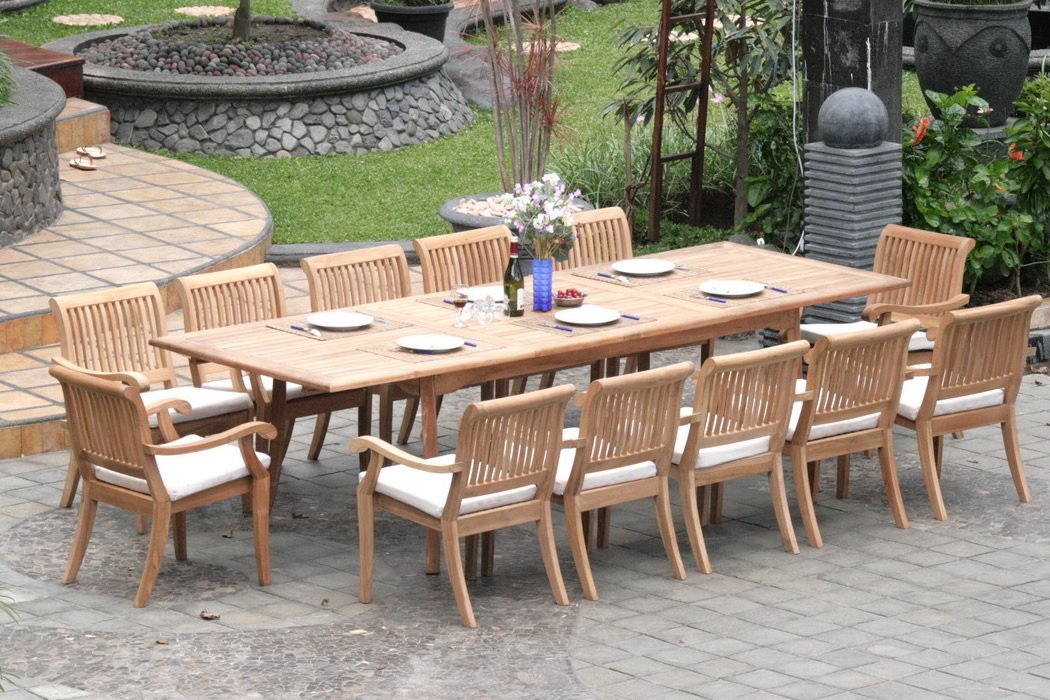 extending teak patio table vs fixed-length dining table - pros and