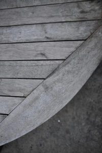 Silver color gray teak table top