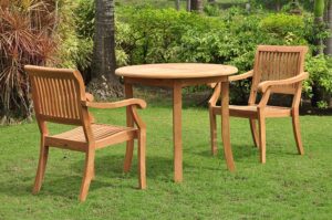 3 Pc Grade-A Teak Wood Dining Set