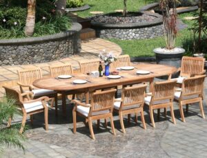 New 11 Pc Luxurious Grade-A Teak Dining Set