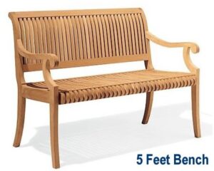 New Grade A Teak Wood Luxurious Outdoor Garden 5 Feet Bench