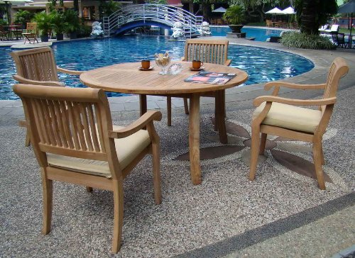 5-piece luxurious grade-A teak dining set