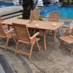 folding chairs teak patio set