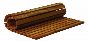 roll-up teak mat