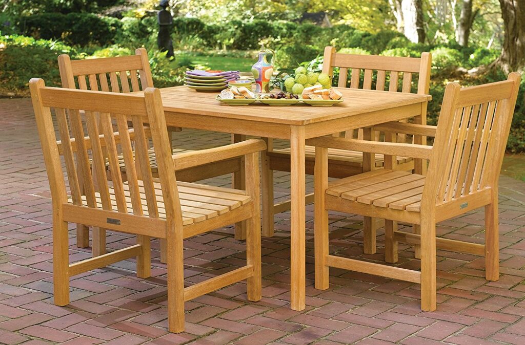 Oxford Garden 5-Piece Classic Shorea Dining Set