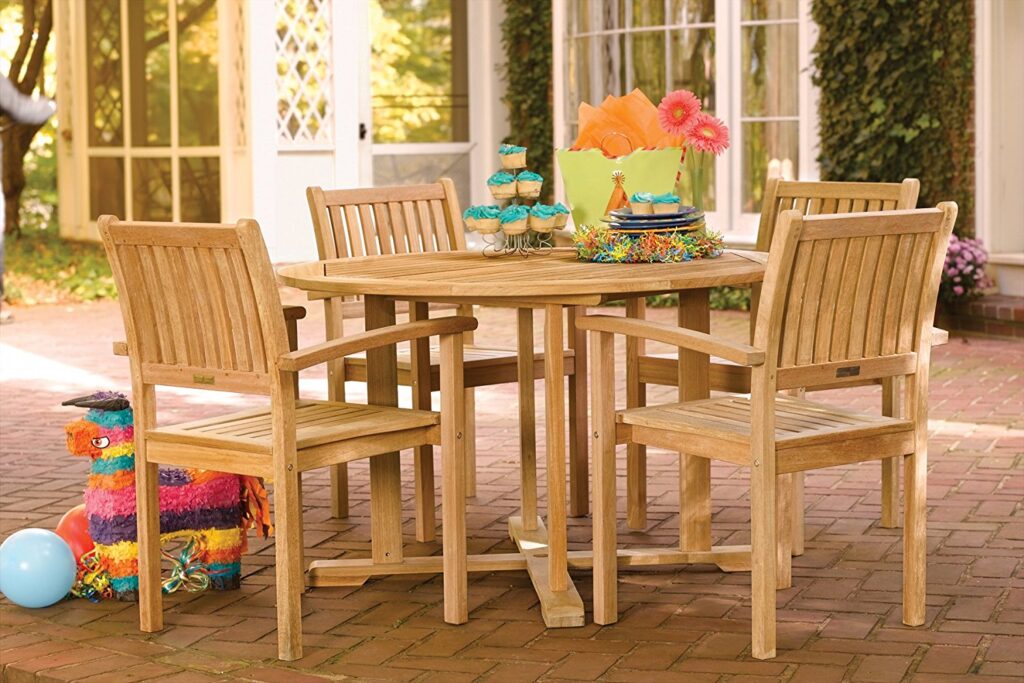 Oxford Garden 5-Piece Warwick Shorea Dining Set