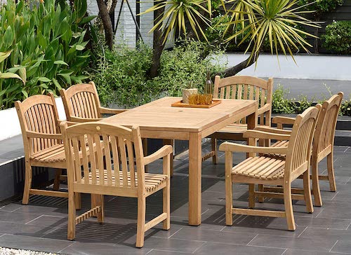 Amazonia Pennsylvania 7-piece teak dining set